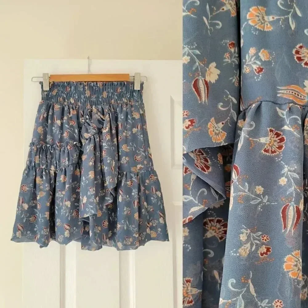 Misa Los Angeles Marion Skirt blue XS